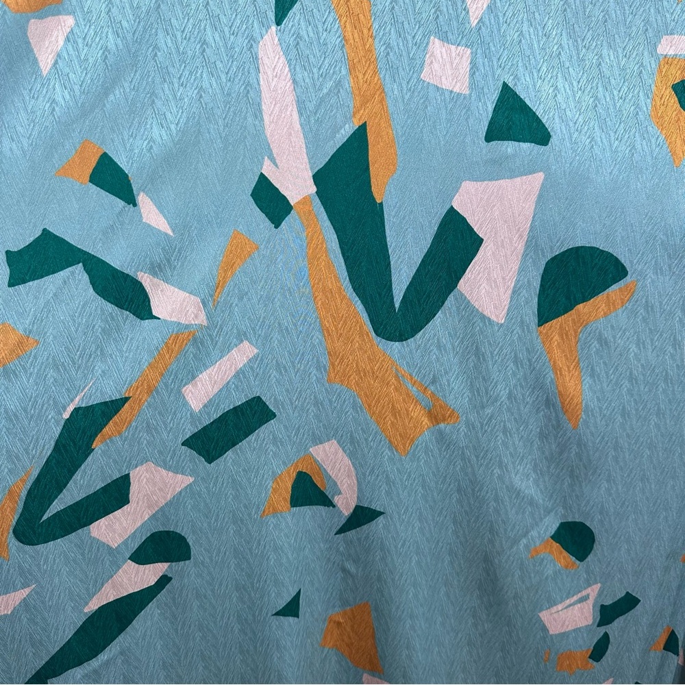 Diarrablu Satu Dress Green and Orange One-Shoulder Asymmetrical Kaftan Size L - Picture 7 of 12